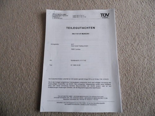 Act teilegutachten für - sx,